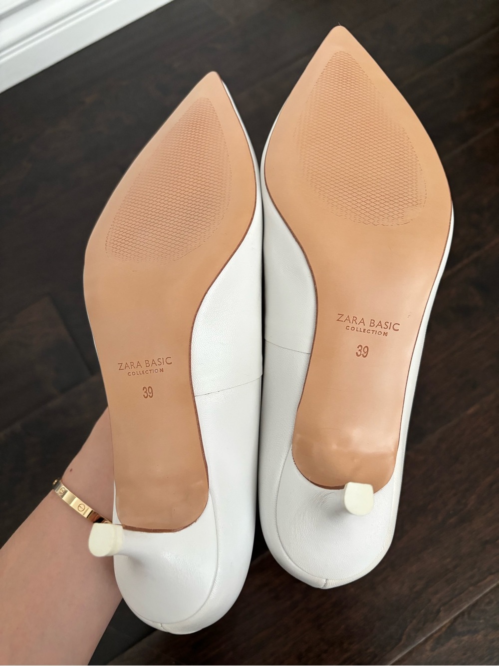 Zara Pointed-Toe Heels in White - Picture 5 of 8